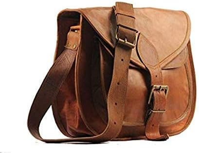 ALASKA EXPORTS Damen Echtleder Schultertasche Crossbody Sattel Tablet Retro Rustikal Vintage Tasche