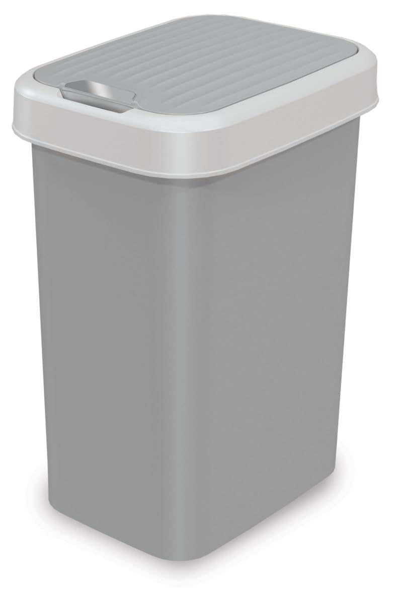 Plana FLIP BIN Mülltonne - mit Öffnung in 2 richtungen - Mülleimer Küche - Abfalleimer Küche mit Dec