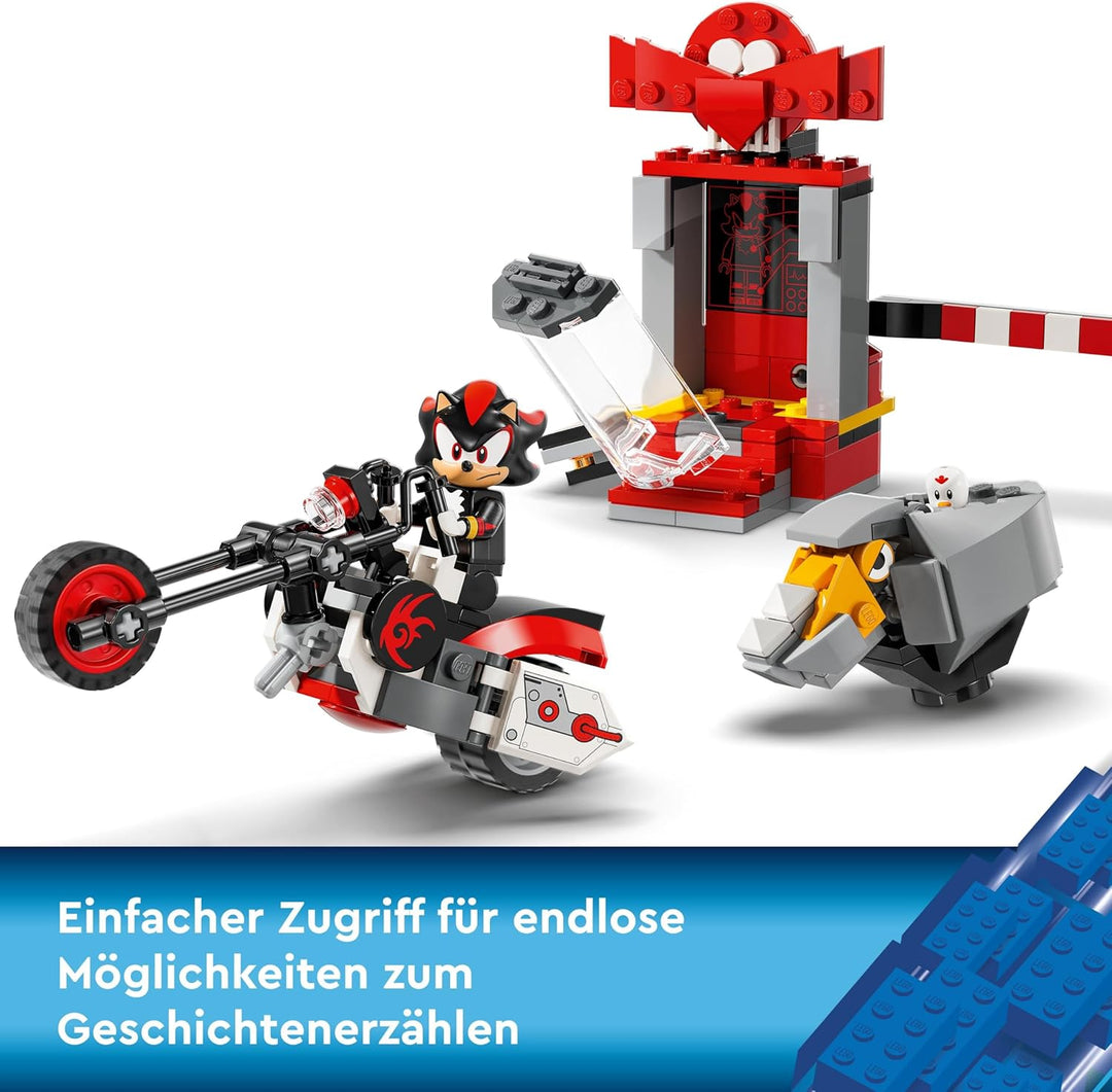 LEGO Sonic The Hedgehog Shadow The Hedgehog Flucht, Set mit Motorrad-Spielzeug und Figuren aus dem V