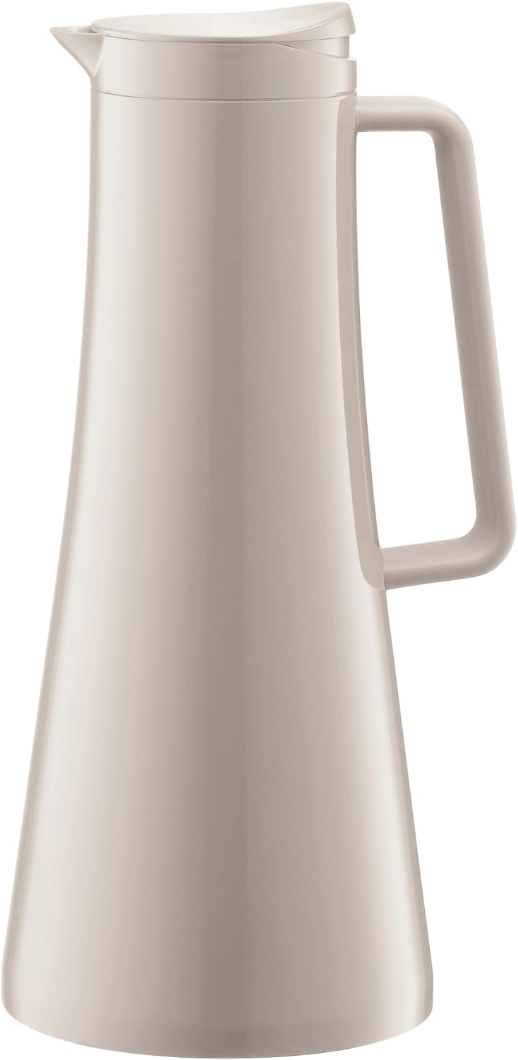 Bodum BISTRO Thermoskanne (Isoliert, Knopfdruckmechanismus, 1,1 liters) cremefarben, Creme