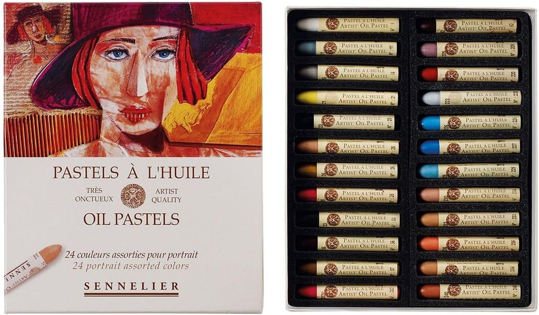 SENNELIER Kartonöl Pastell Set, 24 Stück, Hochformat 24 stück (1er Pack) Porträt, 24 stück (1er Pack