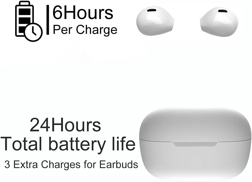 Mini Wireless Bluetooth Ohrhörer Kleine Kopfhörer Semi In-Ear Headset mit Ladetasche Freisprecheinri