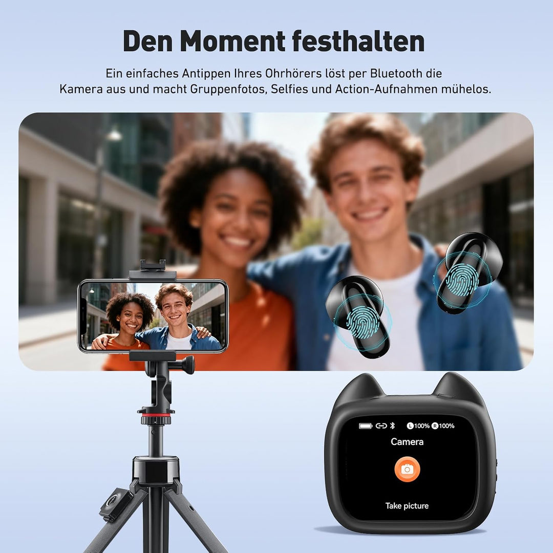 MS102 KI Übersetzer Kopfhörer, 3-in-1 Übersetzungskopfhörer für 134 Sprachen, Bluetooth 6.0 Sprachen
