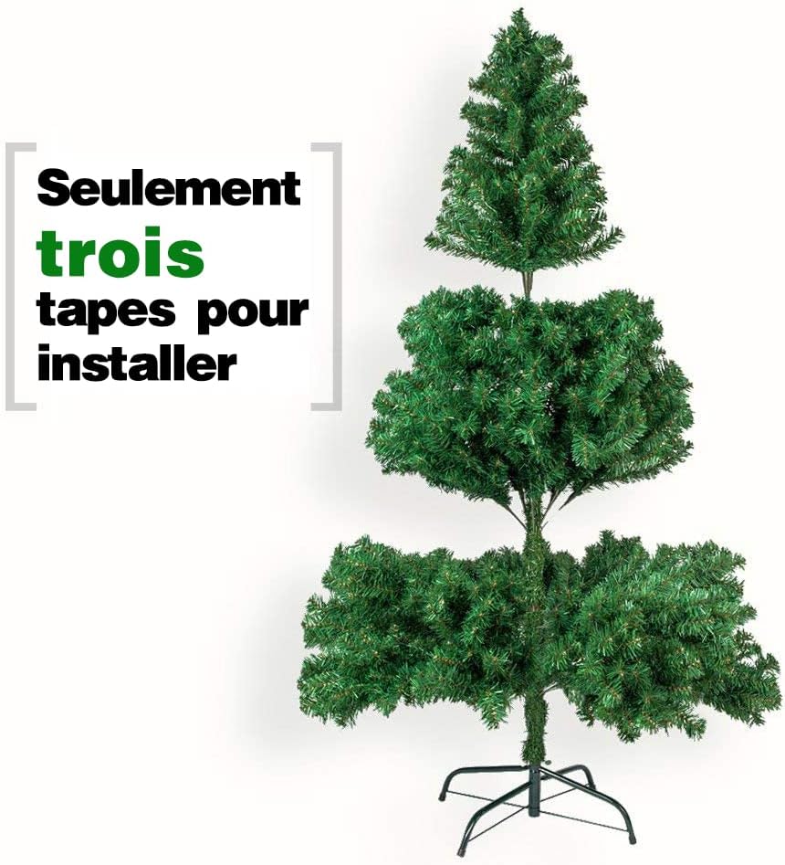 LEADZM 180/210/240cm Künstlicher Weihnachtsbaum, Tannenbaum künstlich mit Metallständer, Christbaum,