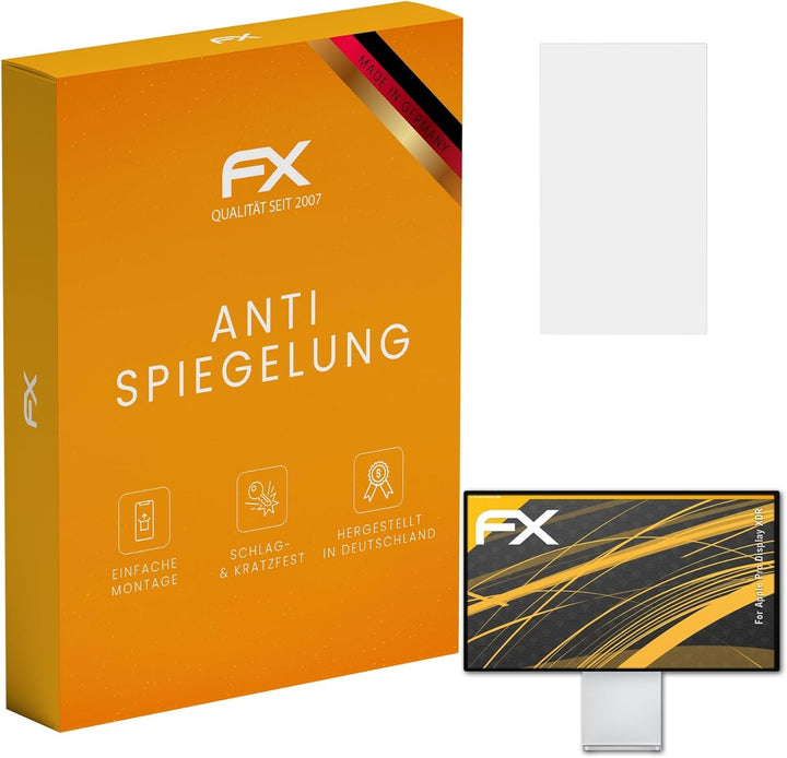 atFoliX Panzerfolie kompatibel mit Apple Pro Display XDR Schutzfolie, entspiegelnde und stossdämpfen