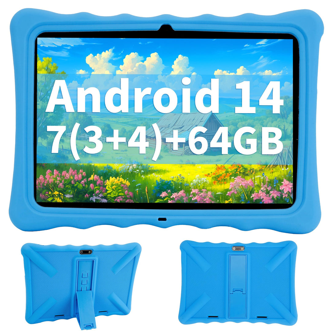 Veidoo Kinder-Tablet – 25,7 cm (10,1 Zoll) IPS-Augenpflege-Bildschirm, 7 GB (3 + 4) RAM, 64 GB ROM 5