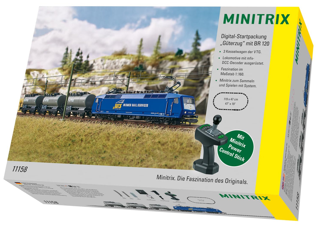 MiniTrix 11158 N Digital Starter Kit Güterzug mit WRS Serie 120