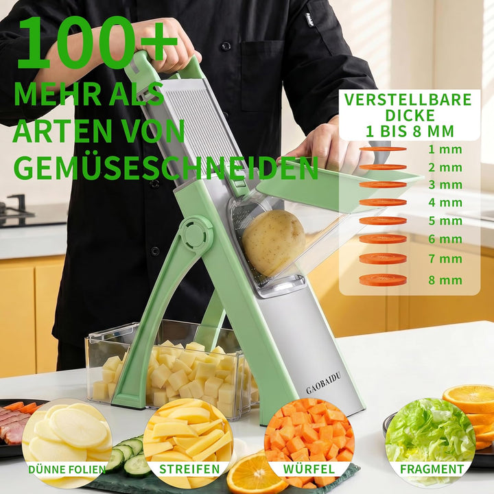 Mandoline Vegetable Slicer Pommesschneider Gurkenhobel，für die Küche, Zerkleinerer, Gemüseschneider