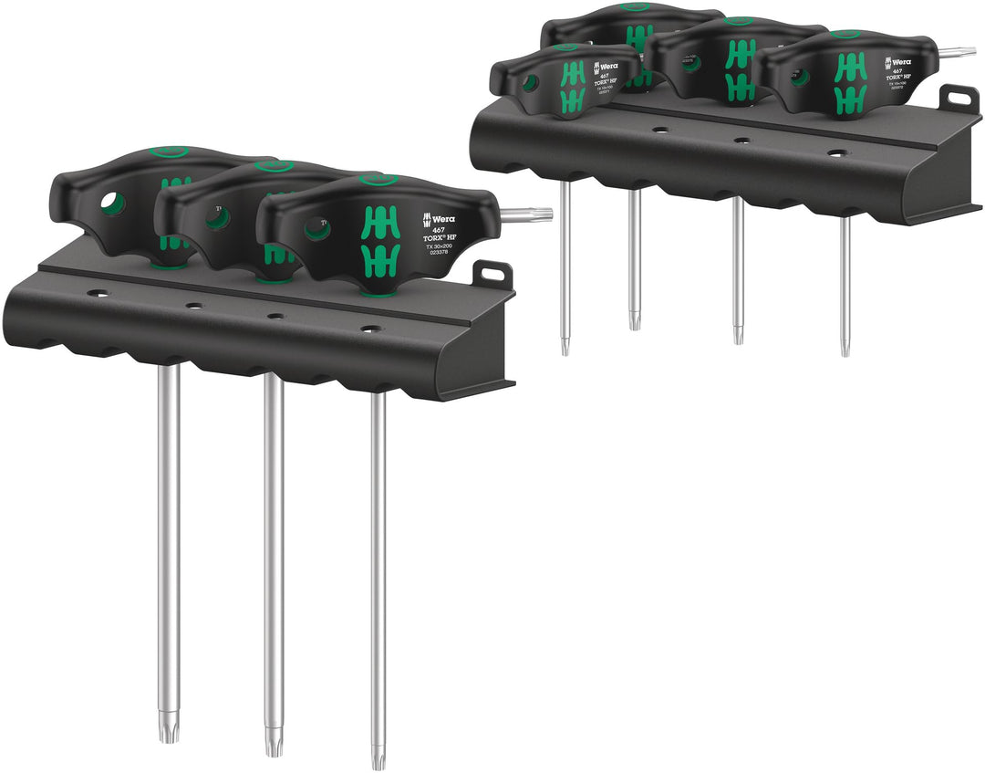 Wera 05023452001 467/7 TORX® HF Set 1, Quergriff-Schraubendrehersatz, TORX® mit Haltefunktion, 7-tei