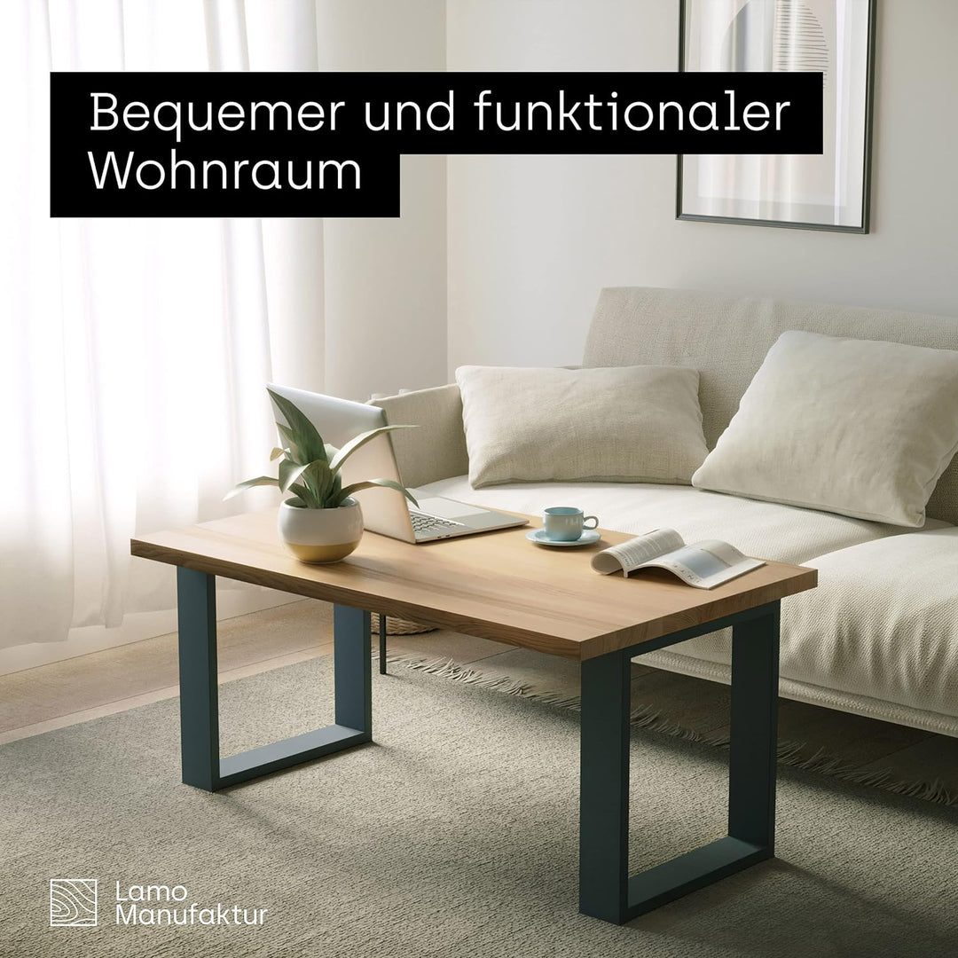 LAMO Manufaktur Tischbeine für Sitzbank, Couchtisch, Beistelltisch, Simple Medium, Vierkantprofil 60