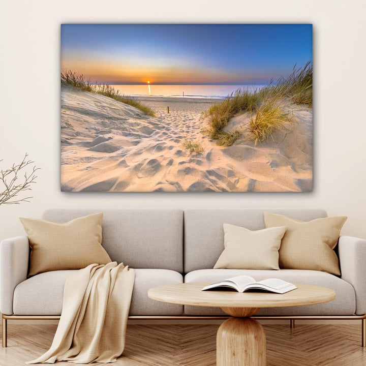 MuchoWow© Bild auf Leinwand Gross 120x80 cm XXL Schlafzimmer Bilder Wand Deko Wohnzimmer Modern Wand