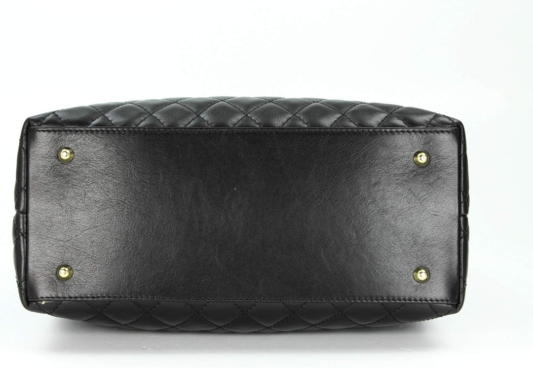 Belli edle italienische Echt Nappa Leder Damentasche Henkeltasche Umhängetasche gesteppt - 34x25x17