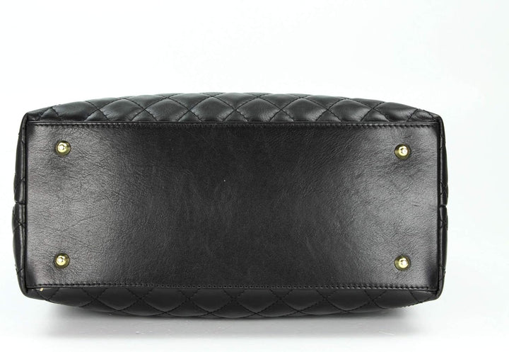Belli edle italienische Echt Nappa Leder Damentasche Henkeltasche Umhängetasche gesteppt - 34x25x17