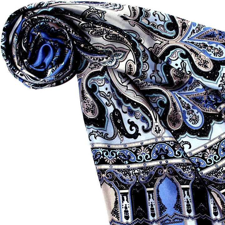 Lorenzo Cana Damen Seidenschal Paisleymuster Schaltuch aus 100% Seide 50 cm x 165 cm Damentuch 89070