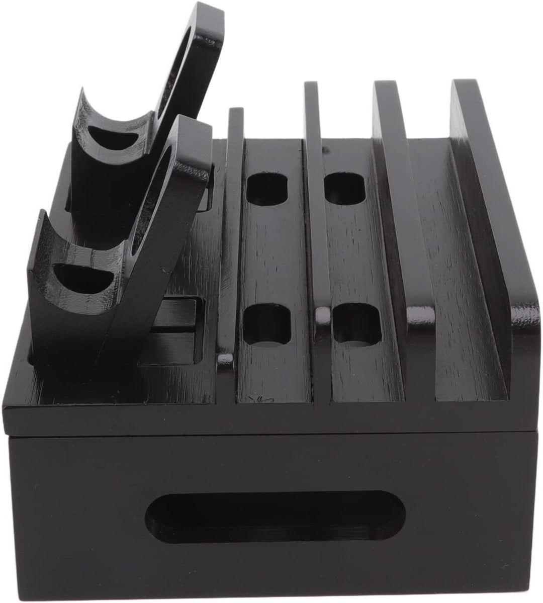 TOPINCN Ladestation 5-Port Ladegerät, Bambus Ladestation Multifunktions Ladestation für Telefone Tab