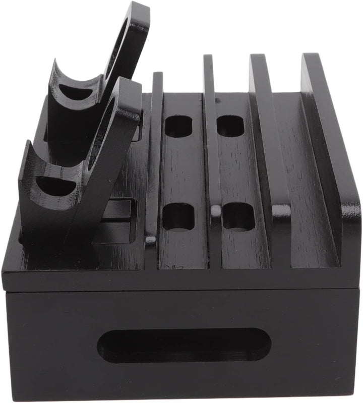 TOPINCN Ladestation 5-Port Ladegerät, Bambus Ladestation Multifunktions Ladestation für Telefone Tab