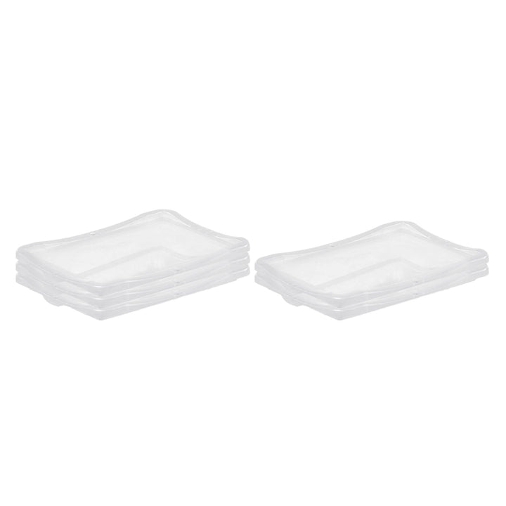 PROREGAL SuperSparSet 5x Klickdeckel für transparente Eurobehälter BasicLine mit geschlossenem Griff