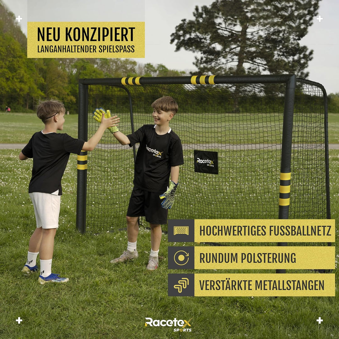 Racetex Fussballtore für Garten Kinder und Erwachsene mit [Anti-Rost Beschichtung] - Fussballtor Kin