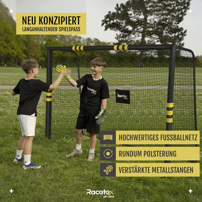 Racetex Fussballtore für Garten Kinder und Erwachsene mit [Anti-Rost Beschichtung] - Fussballtor Kin