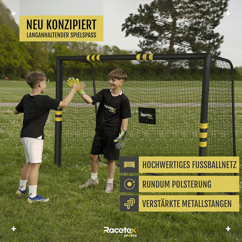 Racetex Fussballtore für Garten Kinder und Erwachsene mit [Anti-Rost Beschichtung] - Fussballtor Kin