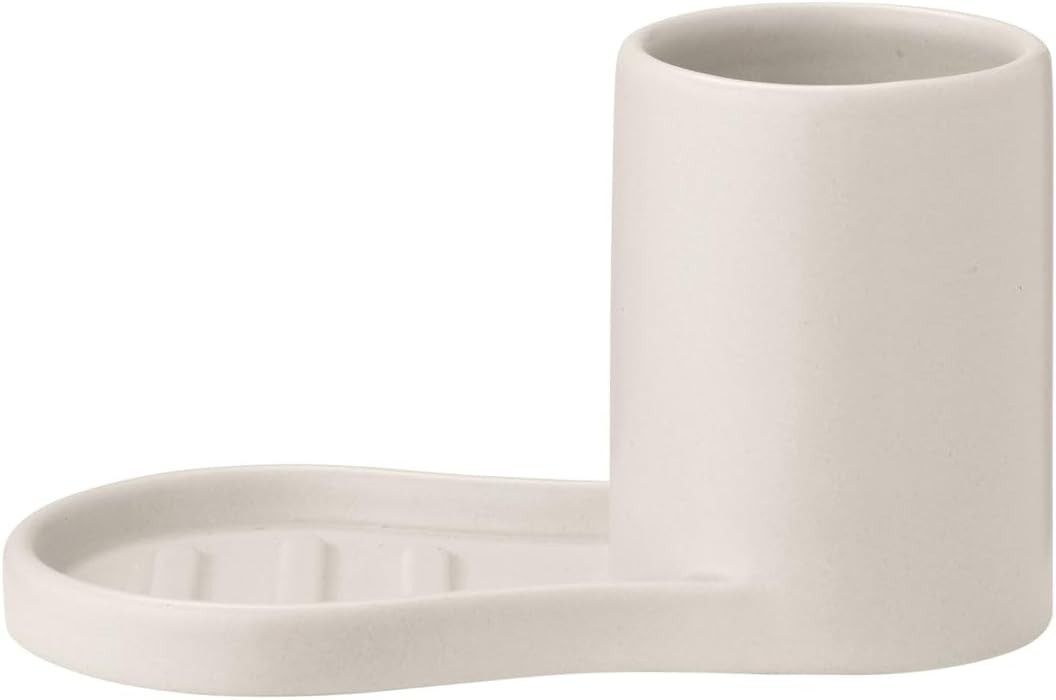 blomus Spülset -PIRO- | Geschirrspülset Farbe Moonbeam | Hochwertiges Steingut | 9Lx17Bx10H cm | Mit