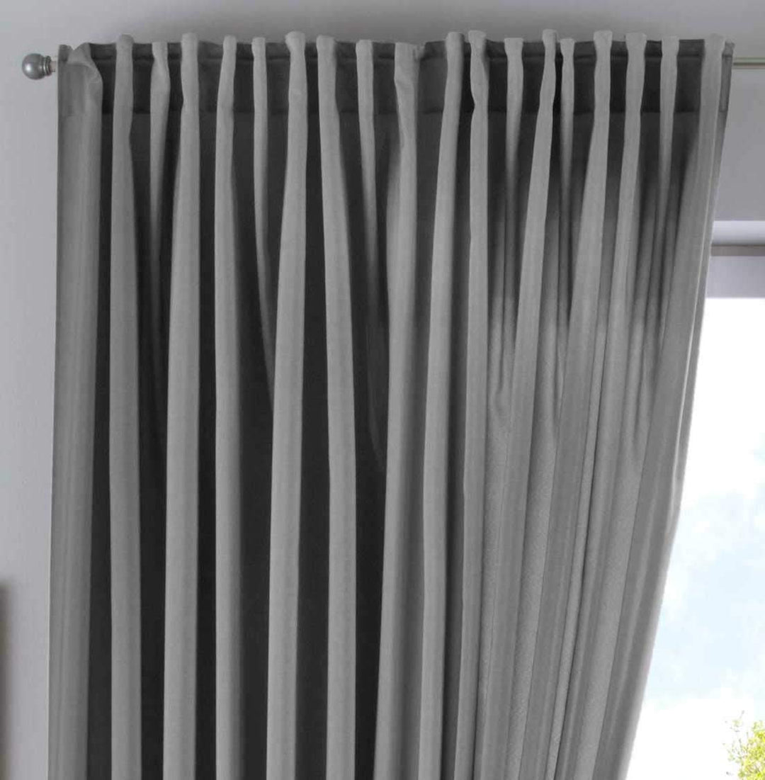 Vorhang Verdeckte Schlaufen Cationic »JENA« HxB 250x300 cm Grau Blickdicht Leinen Optik Gardine Meli