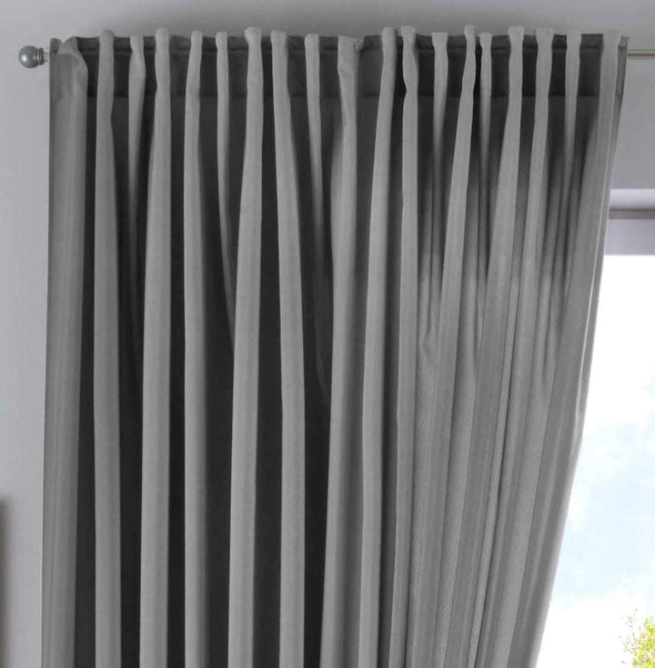 Vorhang Verdeckte Schlaufen Cationic »JENA« HxB 250x300 cm Grau Blickdicht Leinen Optik Gardine Meli