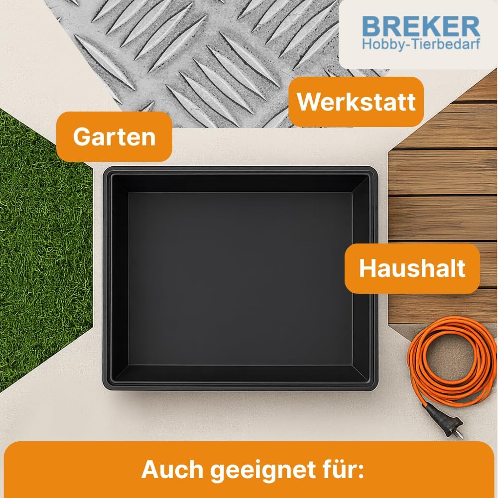 Kunststoff Wanne - Kotwanne - Kunststoff Schale - 60 x 70 cm - 42 l - 10er Pack - Allzweckwanne - Pf