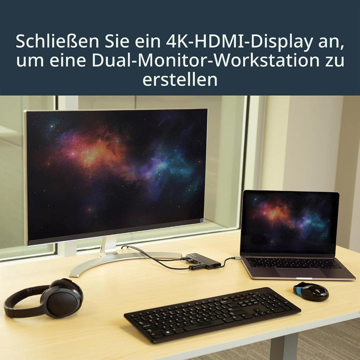 StarTech.com USB-C Multiport Adapter - 2x USB 3.0 / HDMI / SD / Gigabit Ethernet - mit Stromversorgu