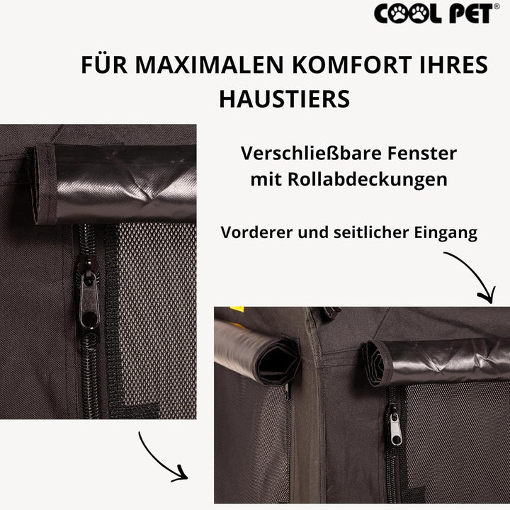 Hundebox 122 * 79 * 91cm 4XL, Hundehütte,Box für Hund, Transportbox, Box für Katze (schwarz), schwar