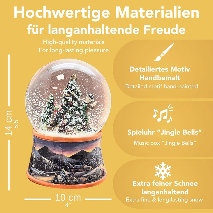 Schneekugel Weihnachtsbaum schmücken Sockel nostalgische Schneelandschaft Weihnachten Winter mit Spi