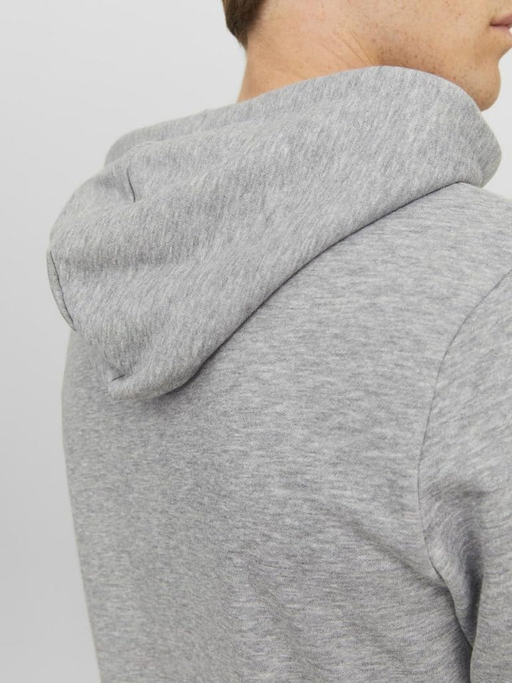 JACK & JONES Herren Jjmikk Sweat Zip Hood Pls Kapuzenjacke 3XL Grosse Grössen Light Grey Melange, 3X