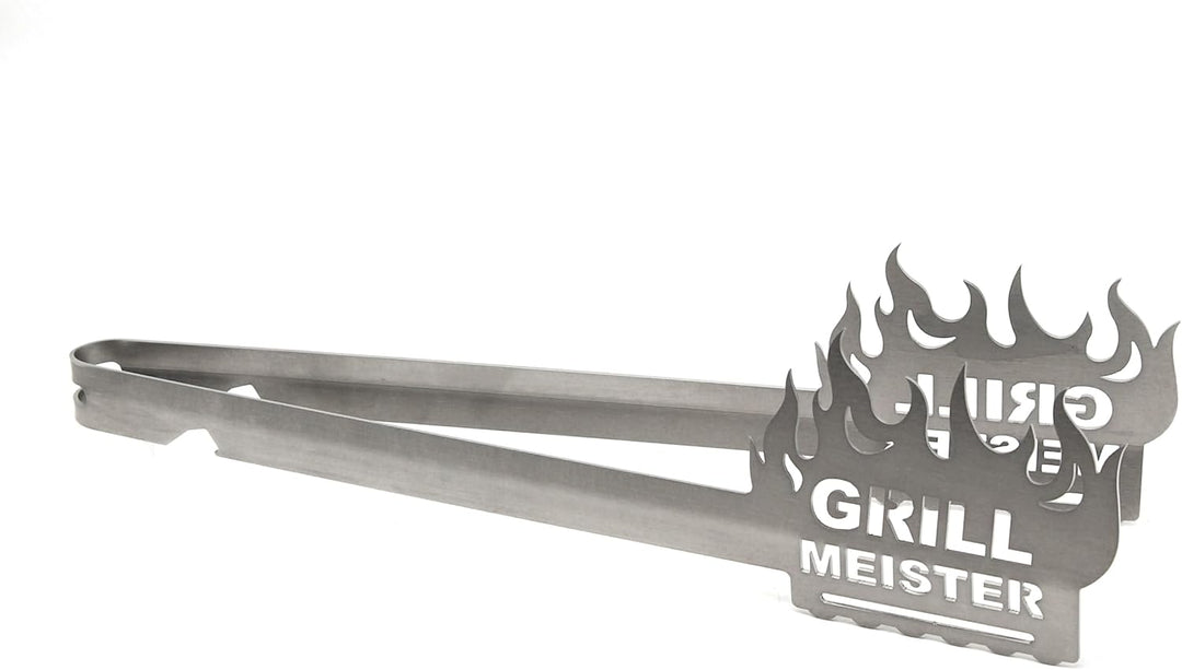 Grillzange Motiv Grill Meister, spülmaschinengeeignet, Geschenkidee, Männergeschenk, Geschenk für Pa