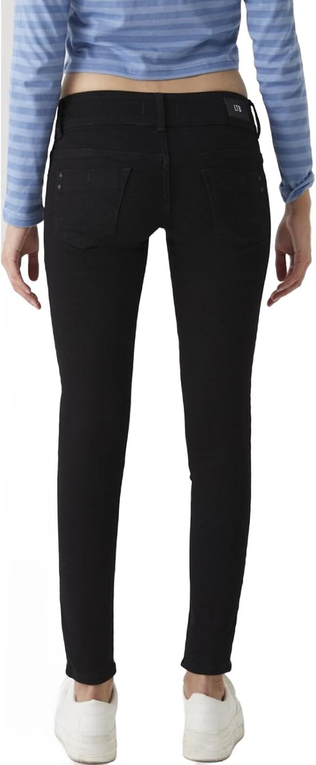 LTB Jeans - Damen - Molly - Low Waist - Slim Fit Jeans - Hosen 24W / 30L Black To Black Wash, 24W /