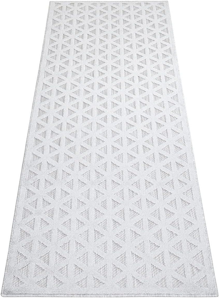 carpet city In-& Outdoor Teppich - Läufer 80x250 cm - für Innen-& Aussenbereich - Wetterfest Balkon-