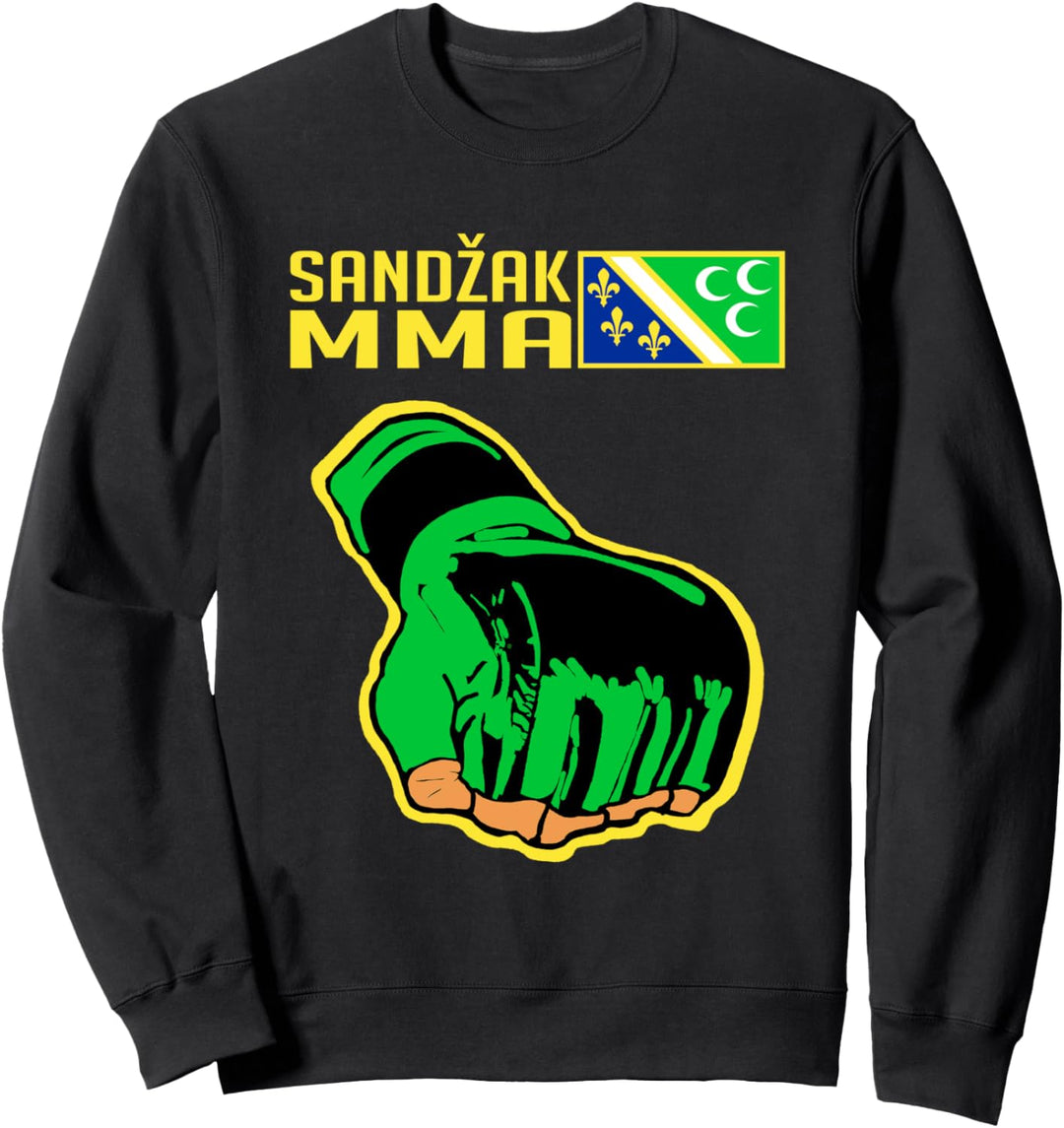 Sandzak MMA Fighter, Cool Sandzak Flagge, Sandzak Fighter Sweatshirt