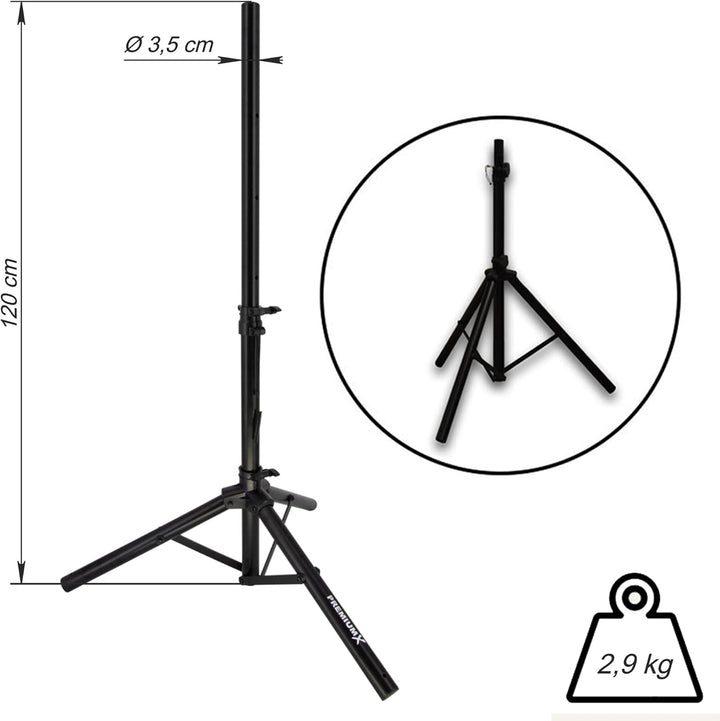 PremiumX Camping Satelliten Anlage SAT Antenne Stativ HD TV Receiver Single LNB 10m Kabel F-Stecker