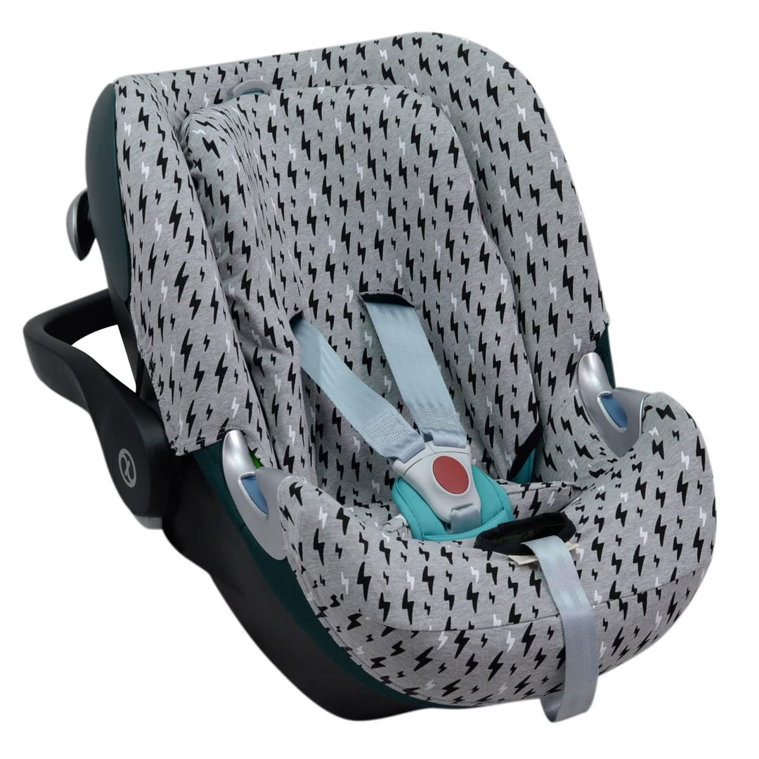 JYOKO Kids Bezug für Autositz kompatibel mit Cybex Aton Cloud- Q-M-2-4-5, aus Baumwolle (Aton Q, Bla