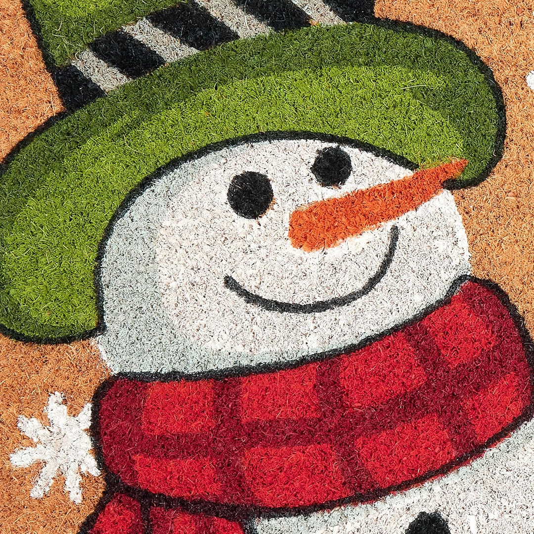 BRUBAKER Fussmatte für Aussen und Innen - Let It Snow - Schneemann Weihnachtsfussmatte - 45 x 75 cm