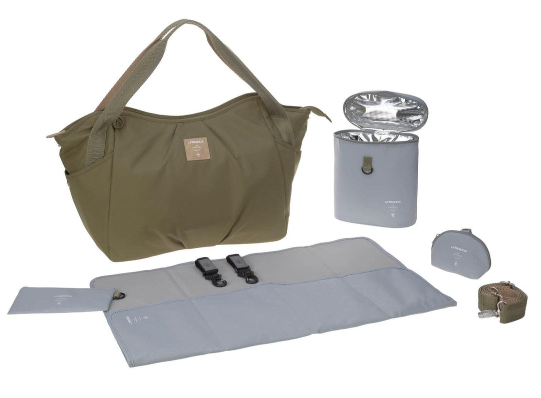 LÄSSIG Baby Wickeltasche Zwillinge Zwillingswickeltasche Babytasche Kliniktasche Wickelrucksack inkl