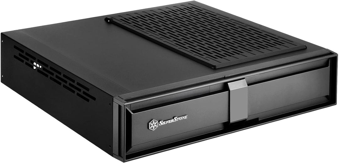 SilverStone SST-ML08B - Milo Mini-ITX schmales HTPC Desktop Gehäuse, schwarz