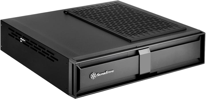 SilverStone SST-ML08B - Milo Mini-ITX schmales HTPC Desktop Gehäuse, schwarz