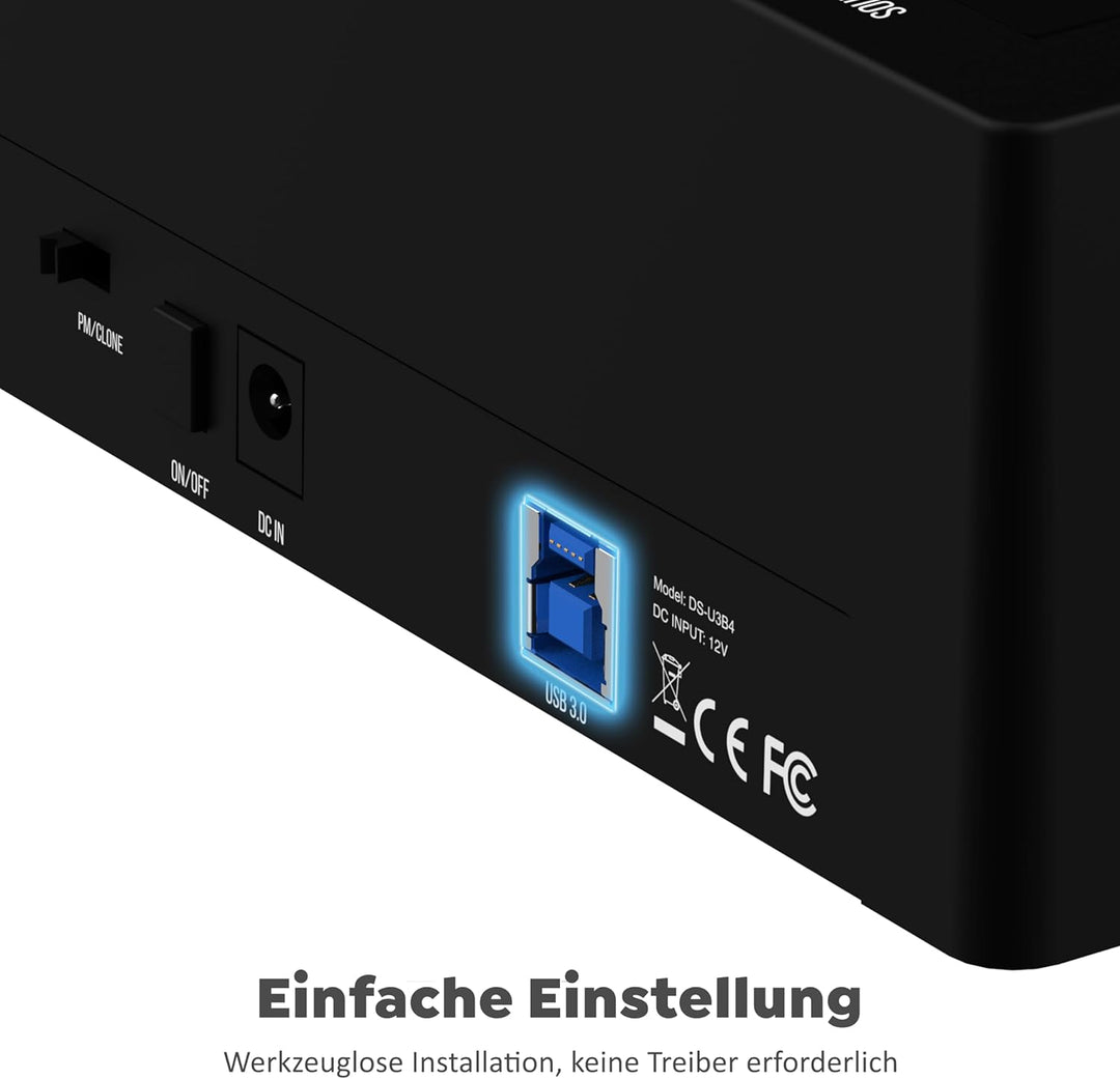 SABRENT 4 Bay SSD/HDD 2,5/3,5 Zoll Docking Station, festplatten gehäuse, USB 3.2 Gen1 offline Klonst