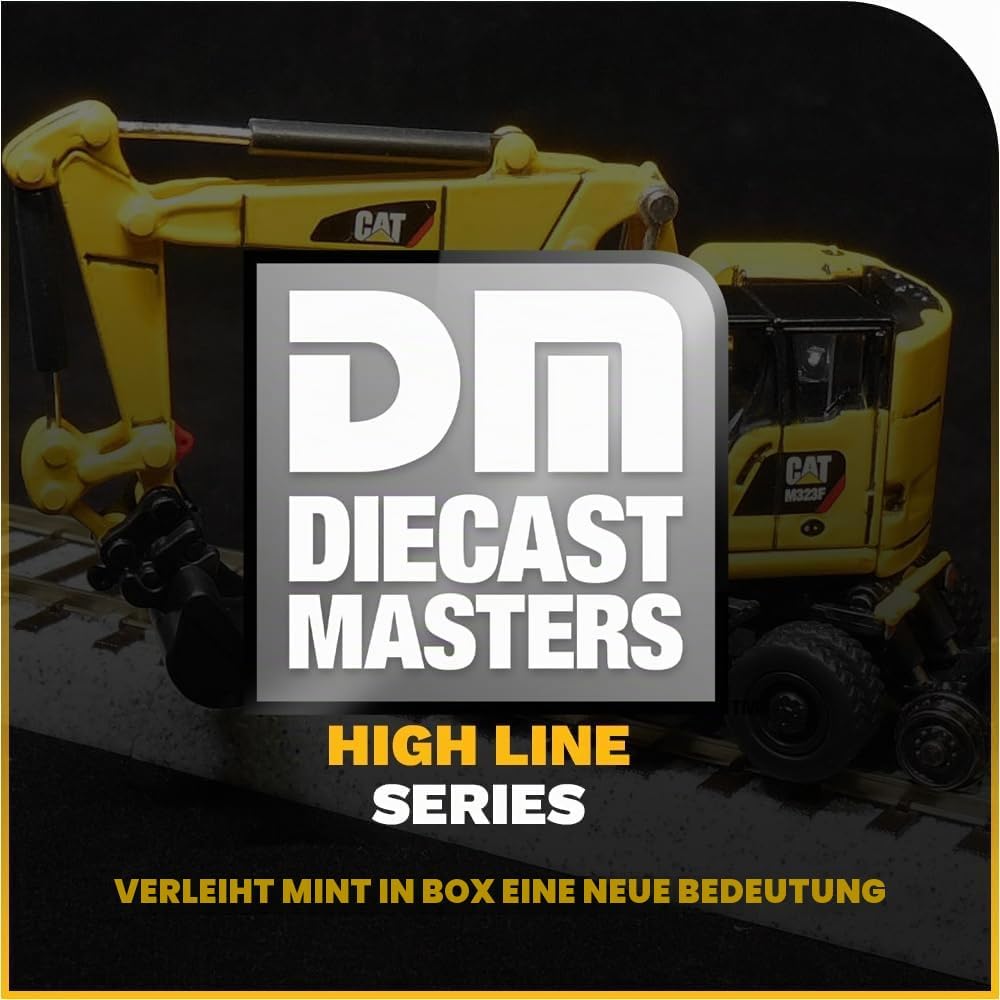 Diecast Masters 85661 - Caterpillar Zweiwegenbagger für Eisenbahn Cat M323F Rail, Massstab 1:50, ca.
