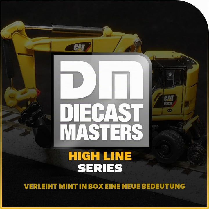 Diecast Masters 85661 - Caterpillar Zweiwegenbagger für Eisenbahn Cat M323F Rail, Massstab 1:50, ca.