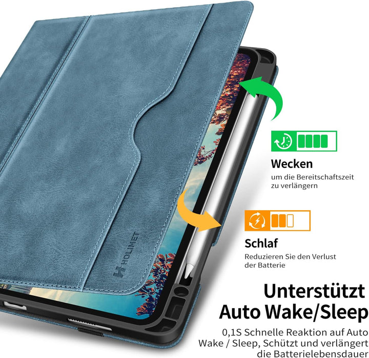 HOLIMET Hülle für iPad Pro 12.9 Zoll 2022/2021/2020/2018 (6./5./4./3. Generation) mit Stifthalter, P