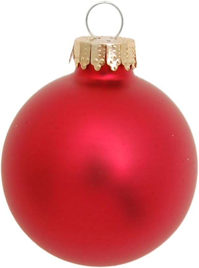 Krebs Glas Lauscha - Weihnachtsdekoration/Christbaumschmuck aus Glas - Weihnachtskugeln - Motiv: Rot