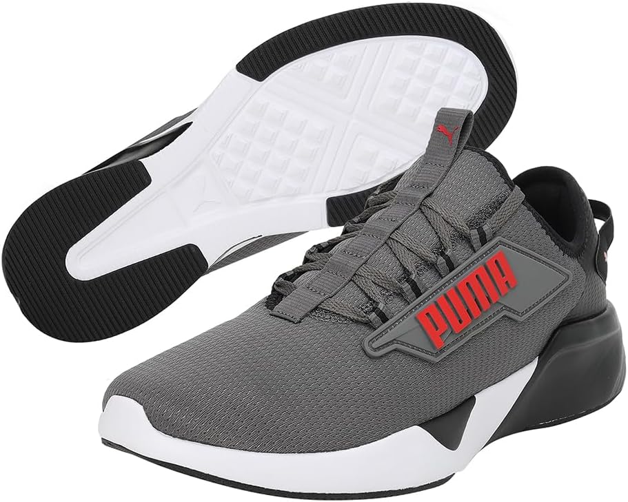 PUMA Unisex Retaliate 2 Sportschuh 40.5 EU Castlerock Puma Black High Risk Red, 40.5 EU Castlerock P