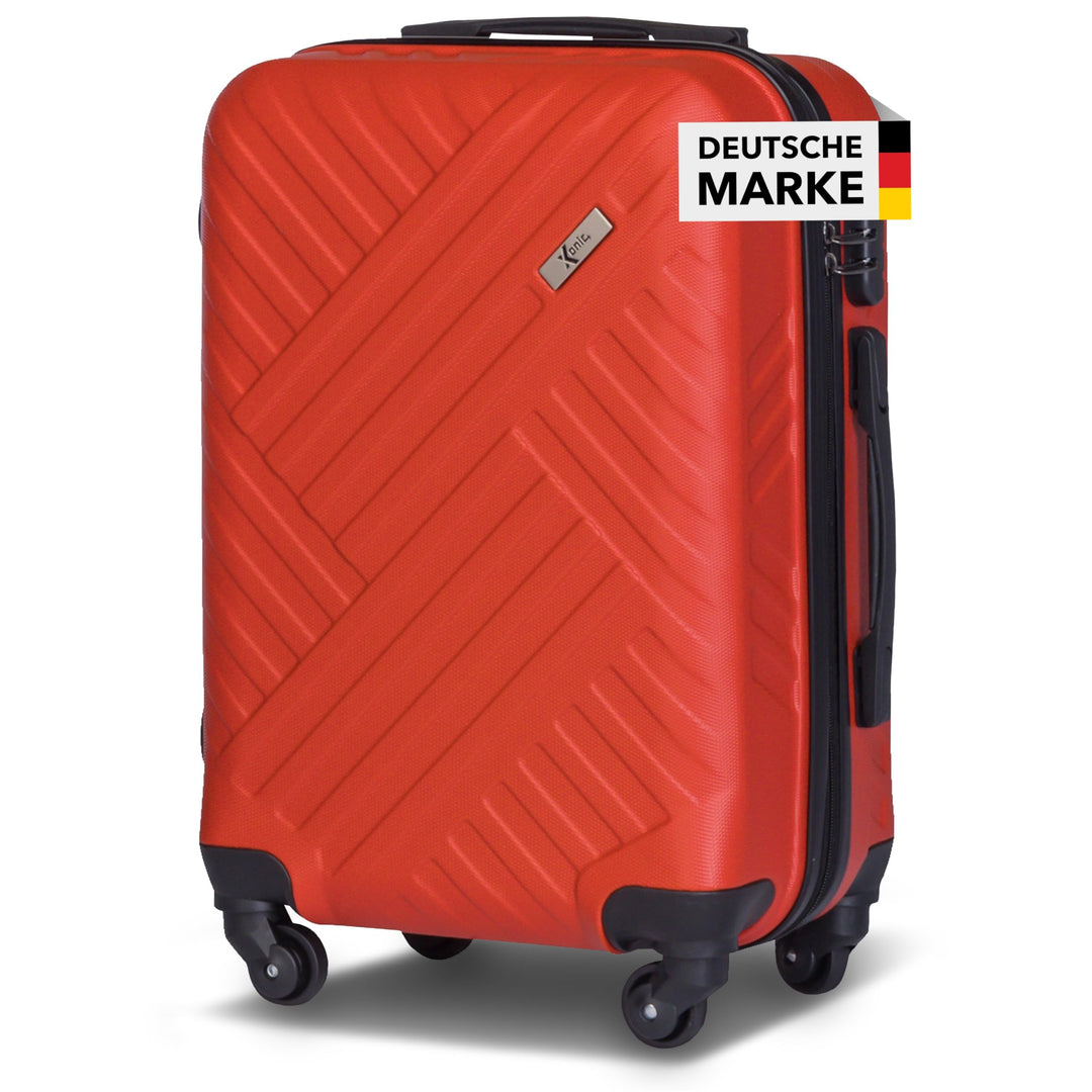 Xonic Design Reisekoffer - ABS Hartschalen Koffer mit 360° Leichtlauf-Rollen - hochwertiger Trolley