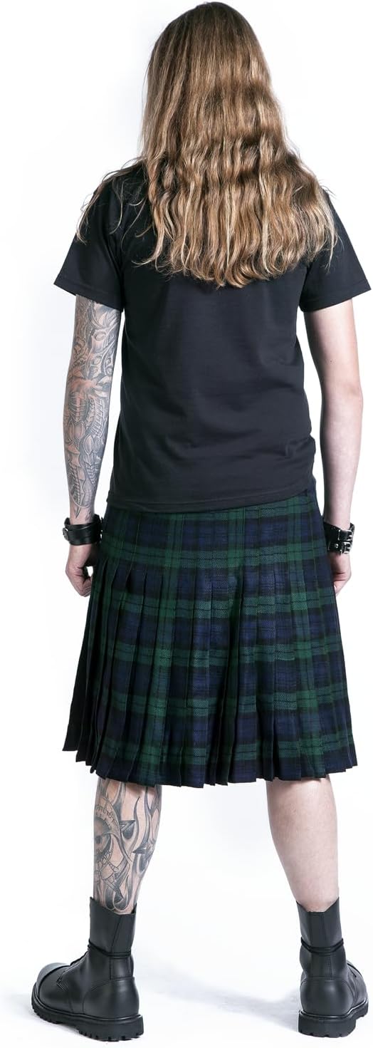 Black Premium by EMP Herren grün-blaues Kilt 3XL Grün/Blau, 3XL Grün/Blau